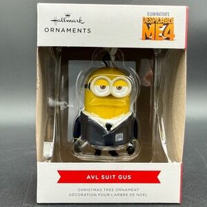 Hallmark Despicable Me 4 Minion AVL Suit Gus Christmas Tree Ornament New